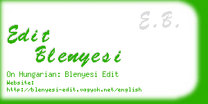 edit blenyesi business card